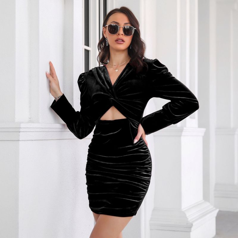 Maribel Noir Luxe Dress