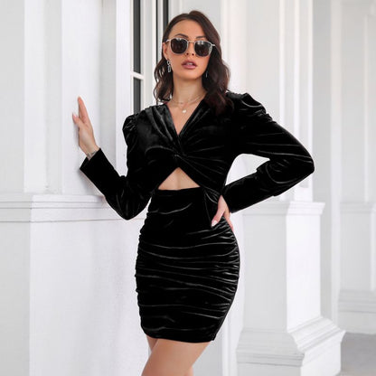 Maribel Noir Luxe Dress