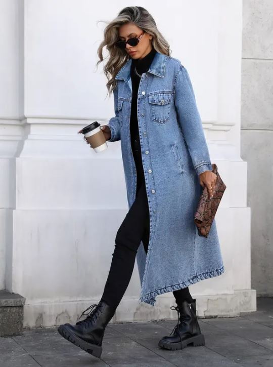 Seraphina Luxe Denim Coat
